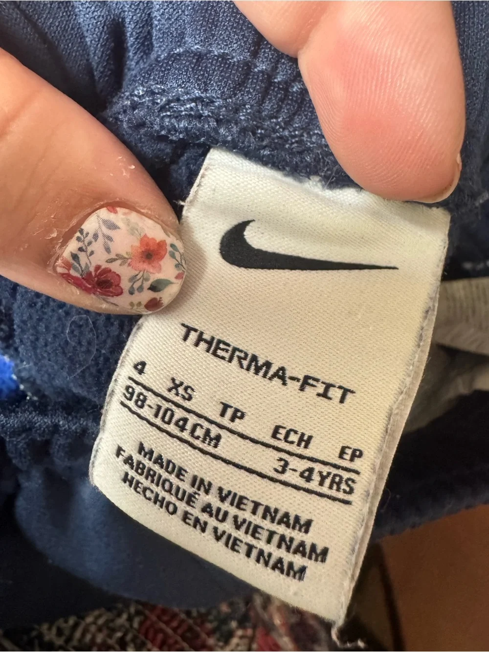 Nike Kids Navy & White Jogger Sweatpants